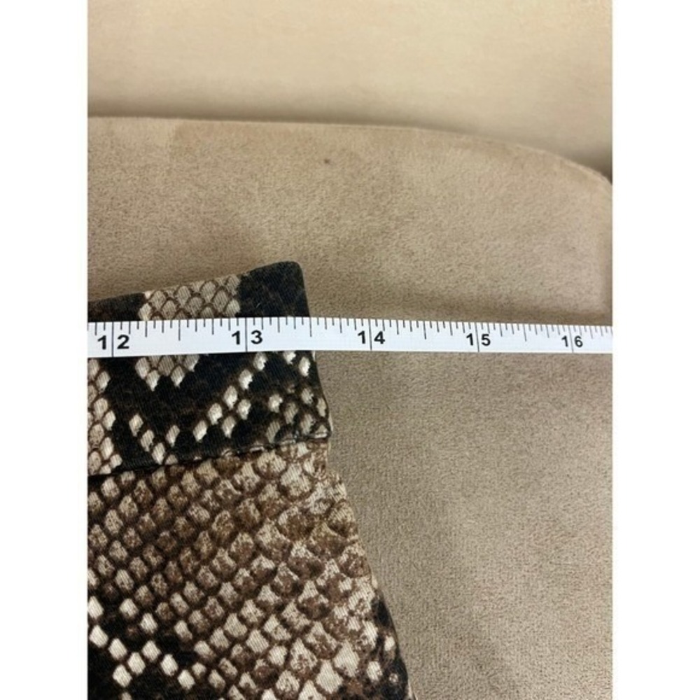 Altuzarra Snakeskin Print Pencil Skirt Brown Tan Size 6 Front Slit - Picture 5 of 10